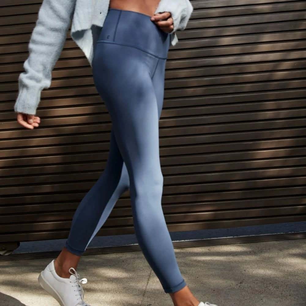 EVERLANE Perform Ankle Leggings Womens Size‎ Large L Blue High Rise